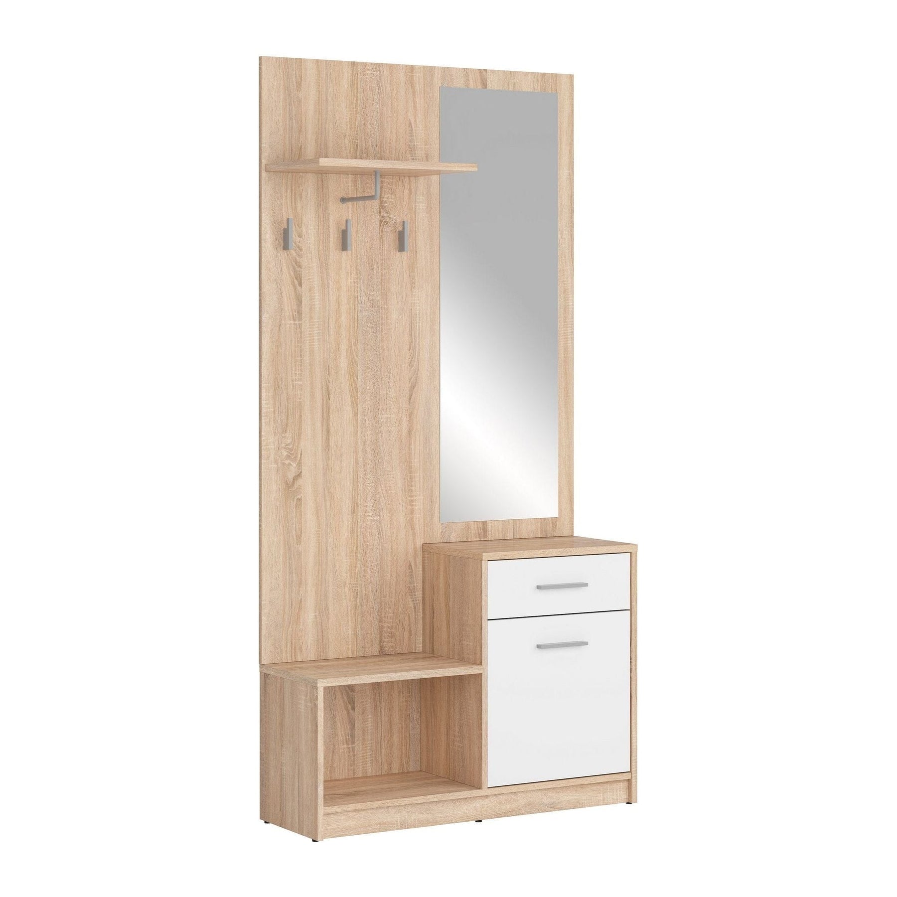 Mobilier hol BERGEN OCN-29156, stejar sonoma/alb