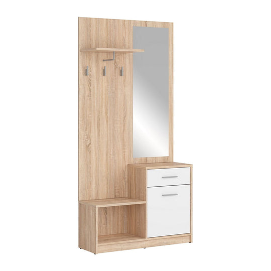 Mobilier hol BERGEN OCN-29156, stejar sonoma/alb
