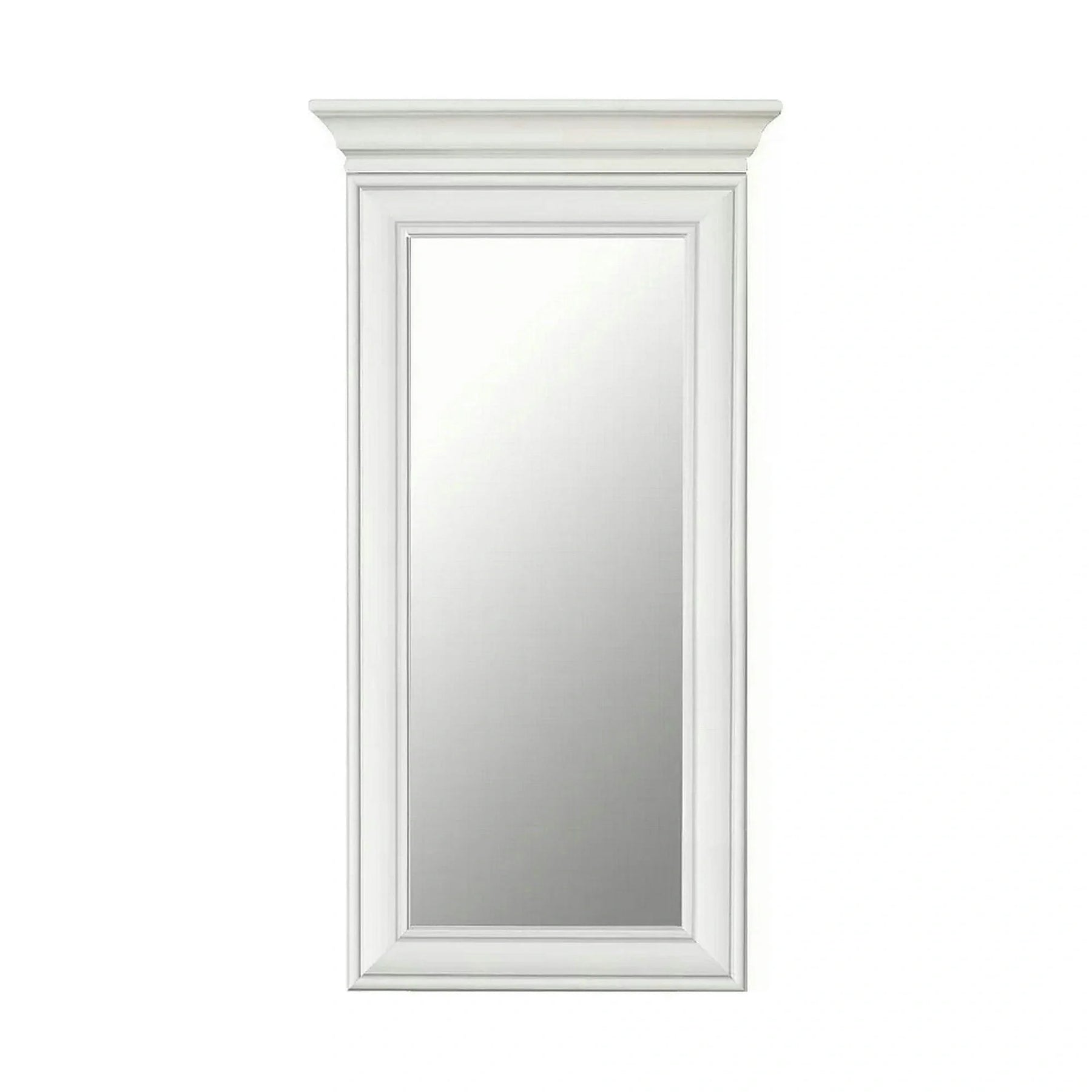 Mobilier hol cu oglinda IDENTO 2, alb, PAL melaminat, format din cuier, pantofar, comoda si dulap