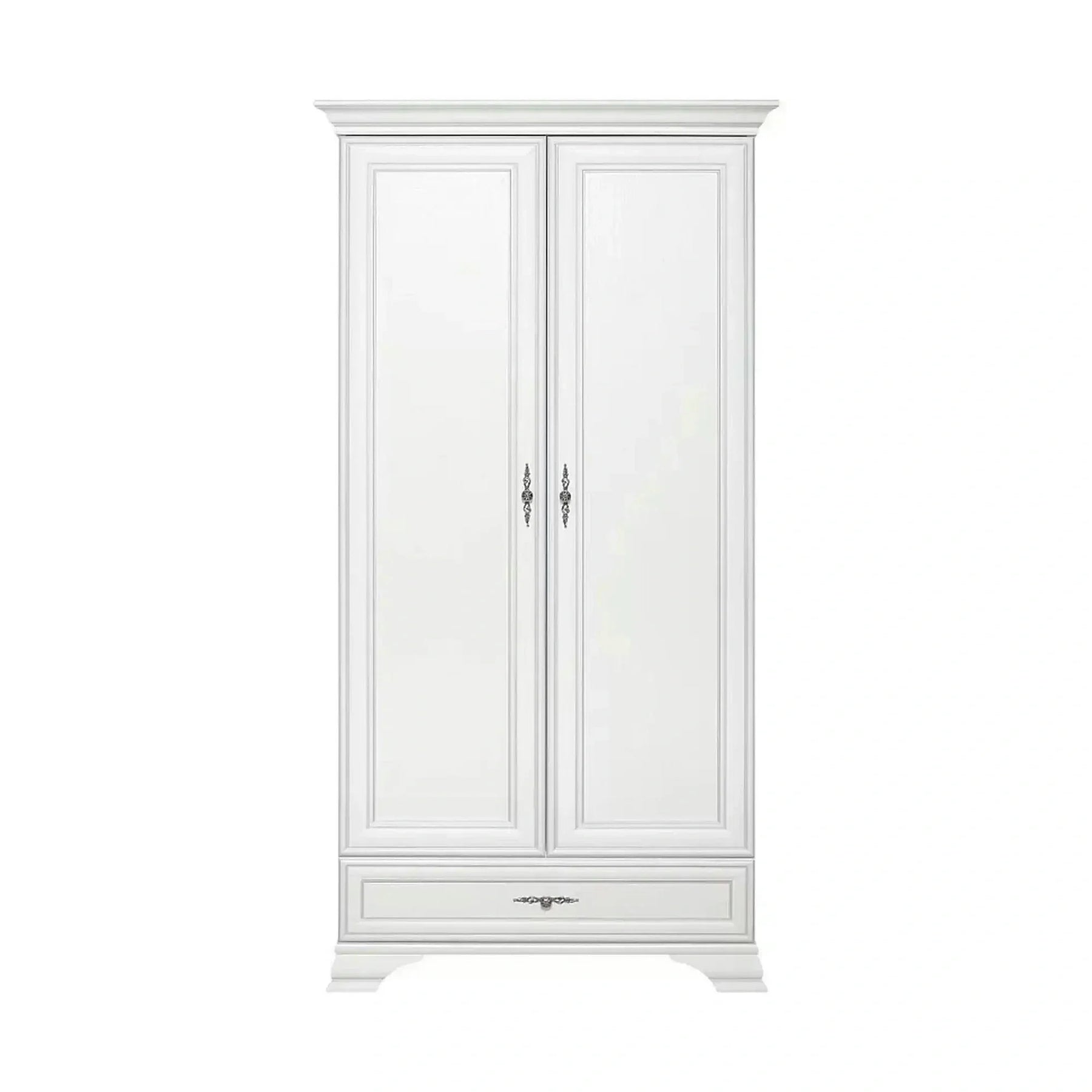 Mobilier hol cu oglinda IDENTO 3, PAL melaminat/MDF, alb