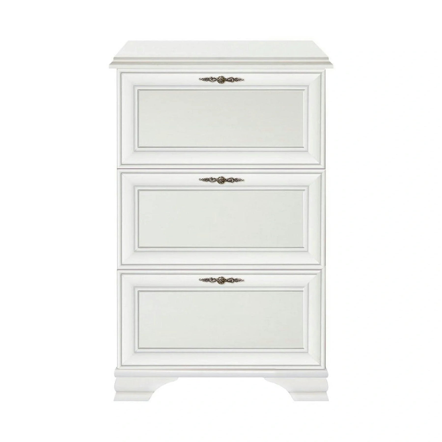 Mobilier hol cu oglinda IDENTO 3, PAL melaminat/MDF, alb
