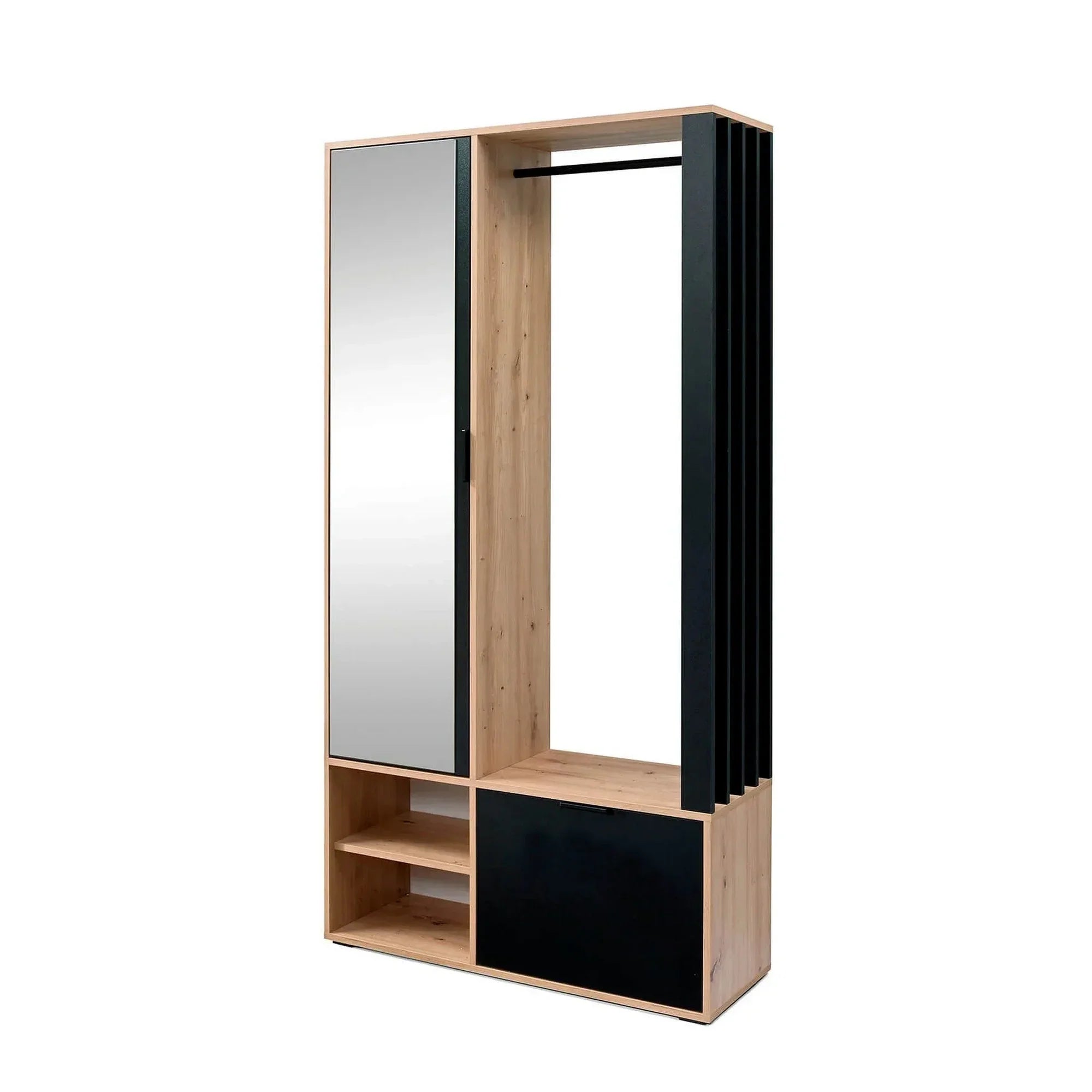 Mobilier hol HOUSTON OCN-37569, stejar artisan/negru