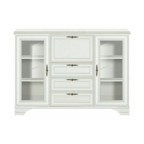 Mobilier living alb clasic IDENTO 6, PAL melaminat/MDF, alb