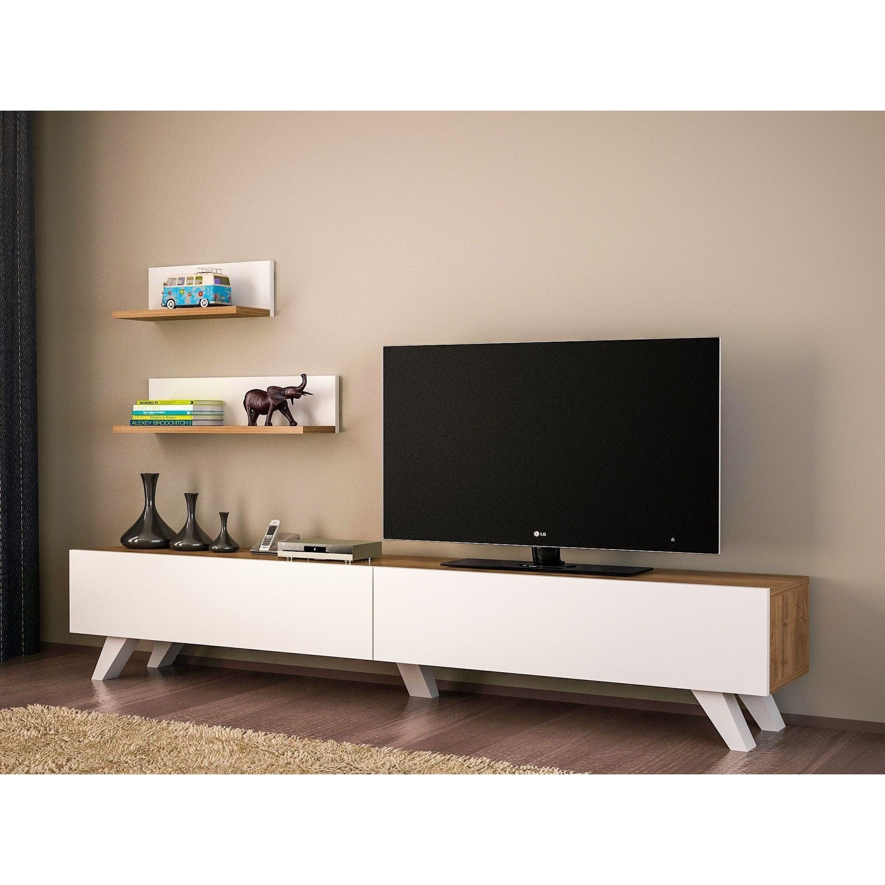 Mobilier living AMSTERDAM OCN-32320, alb/nuc