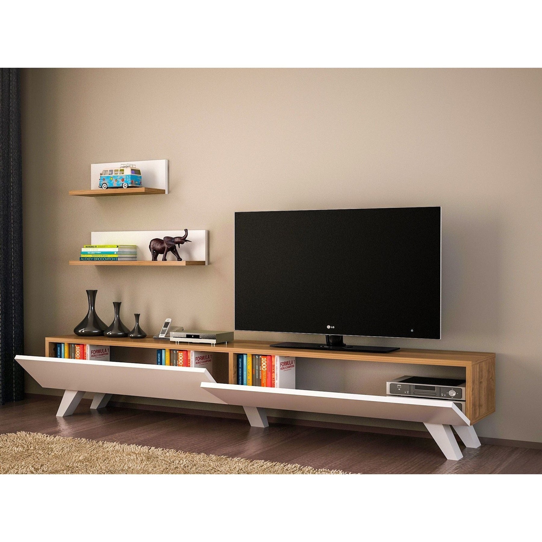 Mobilier living AMSTERDAM OCN-32320, alb/nuc