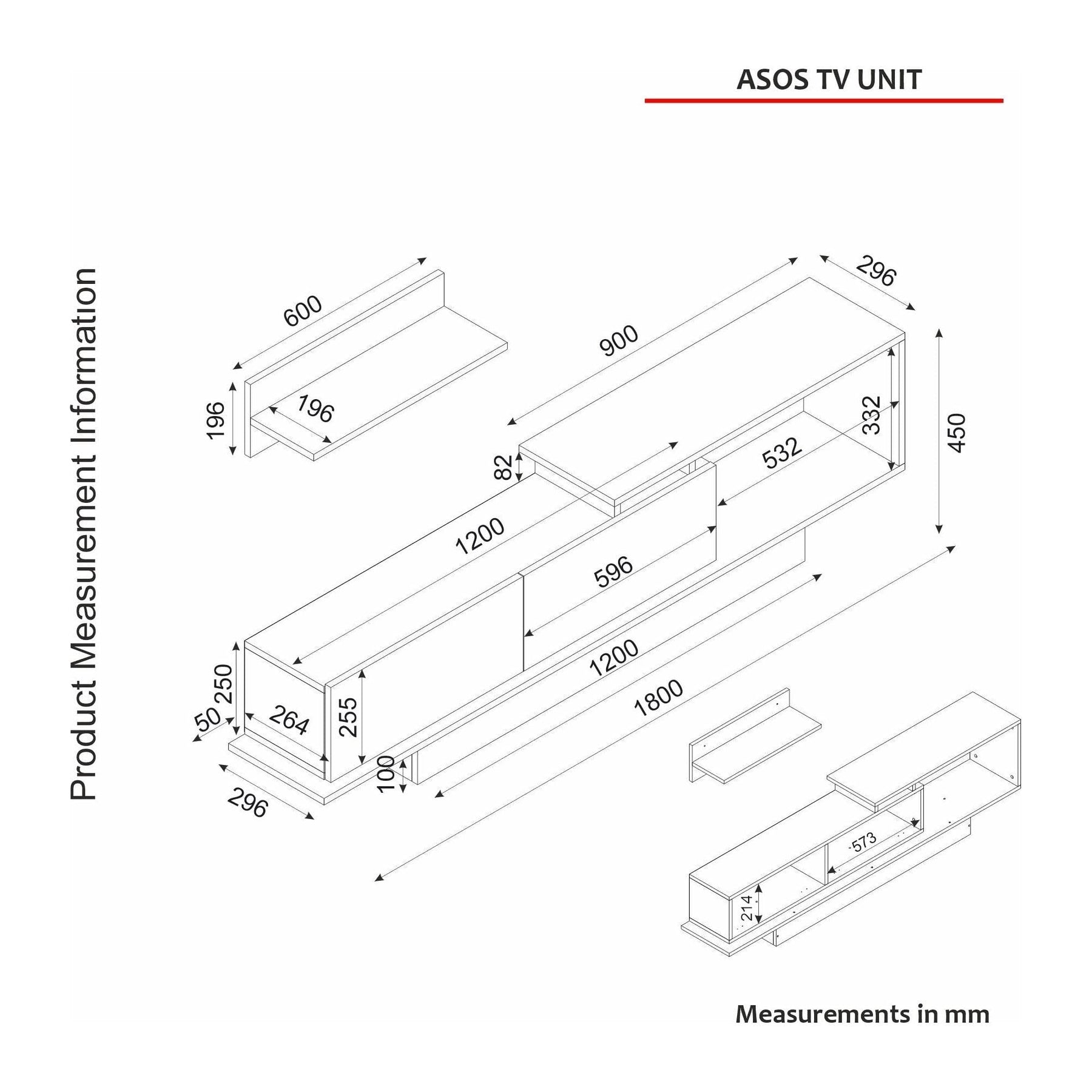 Mobilier living AMSTERDAM OCN-32323, alb