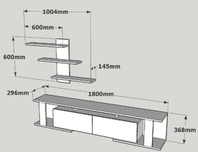 Mobilier living AMSTERDAM OCN-32332, alb