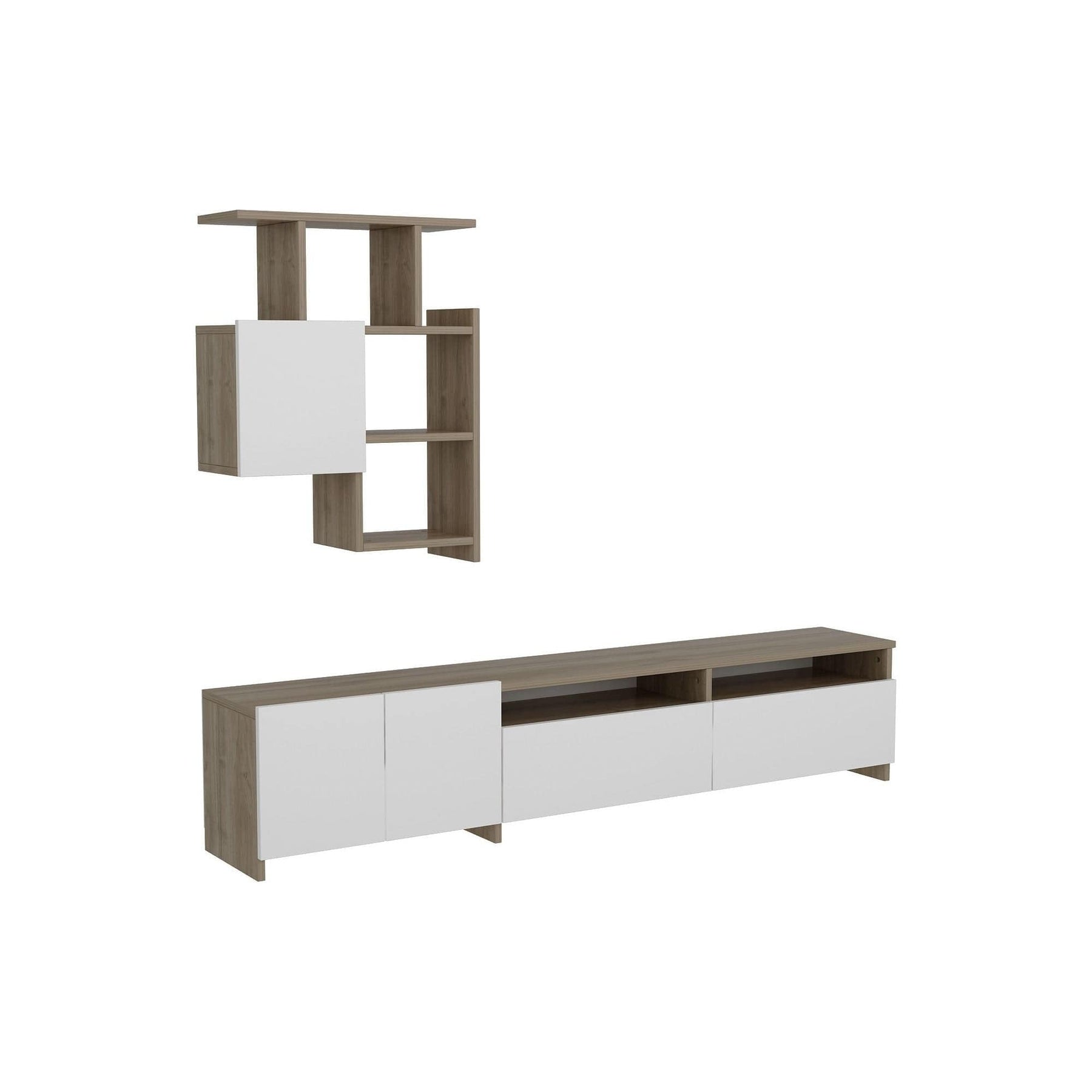 Mobilier living AMSTERDAM OCN-32348, alb/stejar