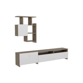 Mobilier living AMSTERDAM OCN-32348, alb/stejar