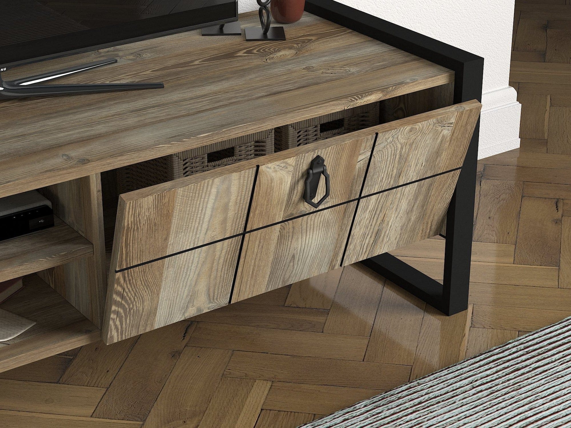 Mobilier living AMSTERDAM OCN-32359, stejar/negru