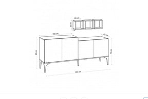 Mobilier living AMSTERDAM OCN-32362, stejar/negru