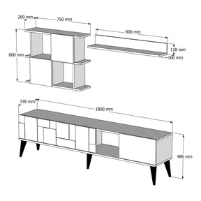 Mobilier living AMSTERDAM OCN-32363, nuc/alb