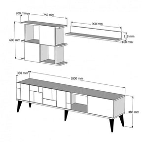 Mobilier living AMSTERDAM OCN-32364, nuc/negru