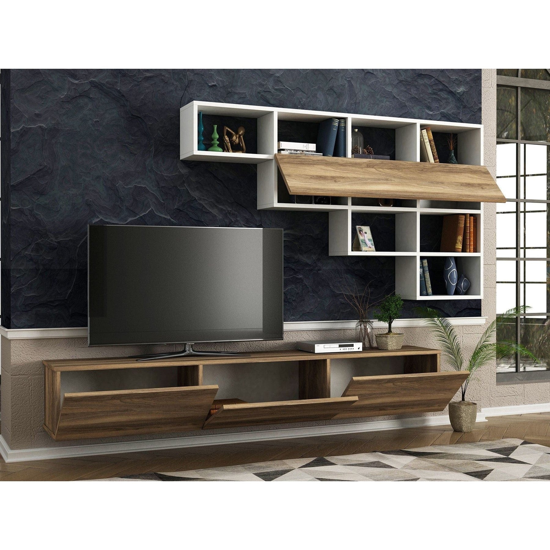 Mobilier living AMSTERDAM OCN-32368, alb/stejar