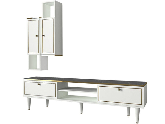 Mobilier living AMSTERDAM OCN-32377, alb/negru