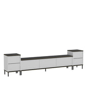 Mobilier living AMSTERDAM OCN-32381, alb/negru