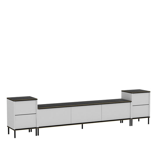 Mobilier living AMSTERDAM OCN-32381, alb/negru