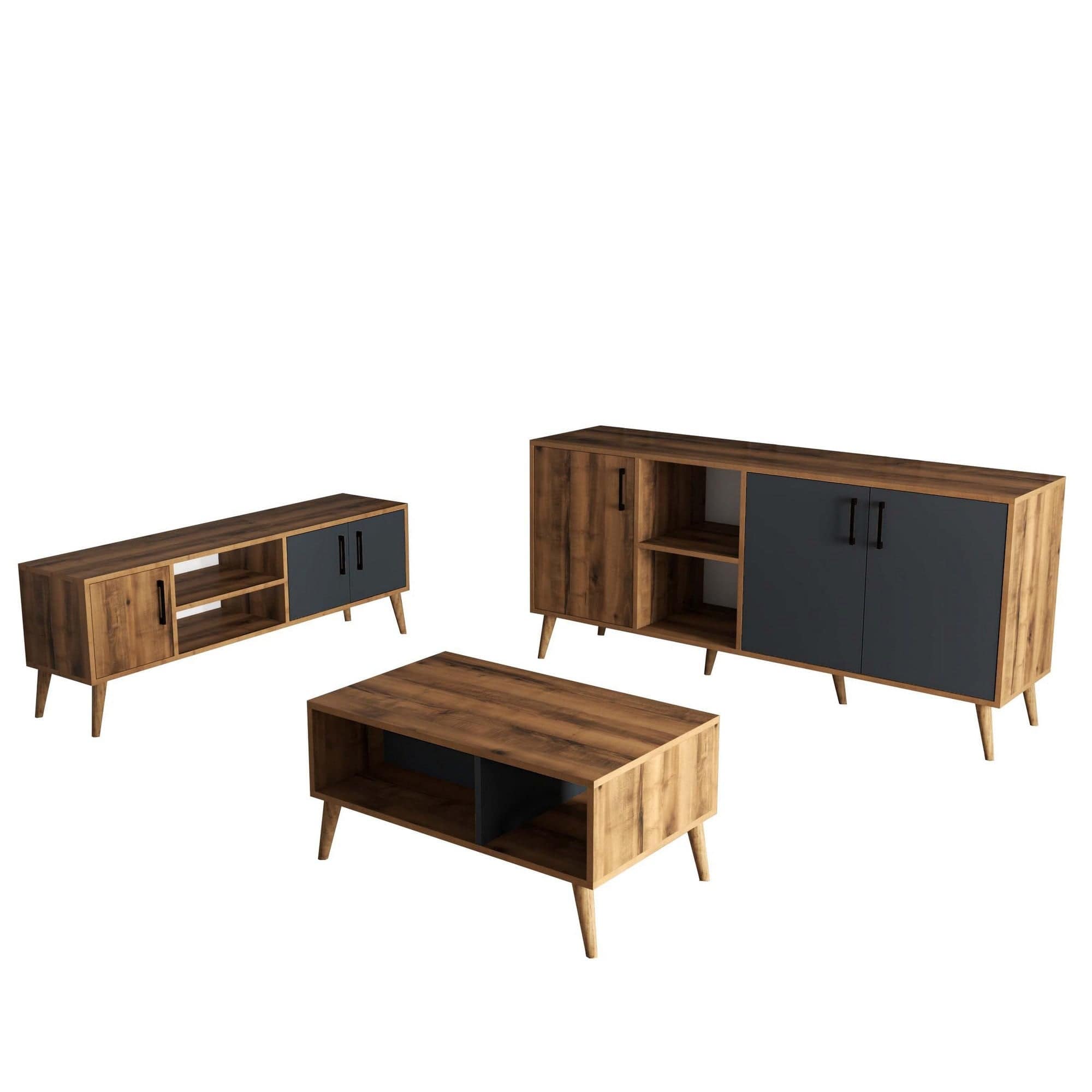 Mobilier living AMSTERDAM OCN-32388, nuc/gri antracit