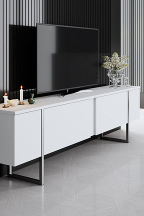 Mobilier living AMSTERDAM OCN-32391, alb/argintiu