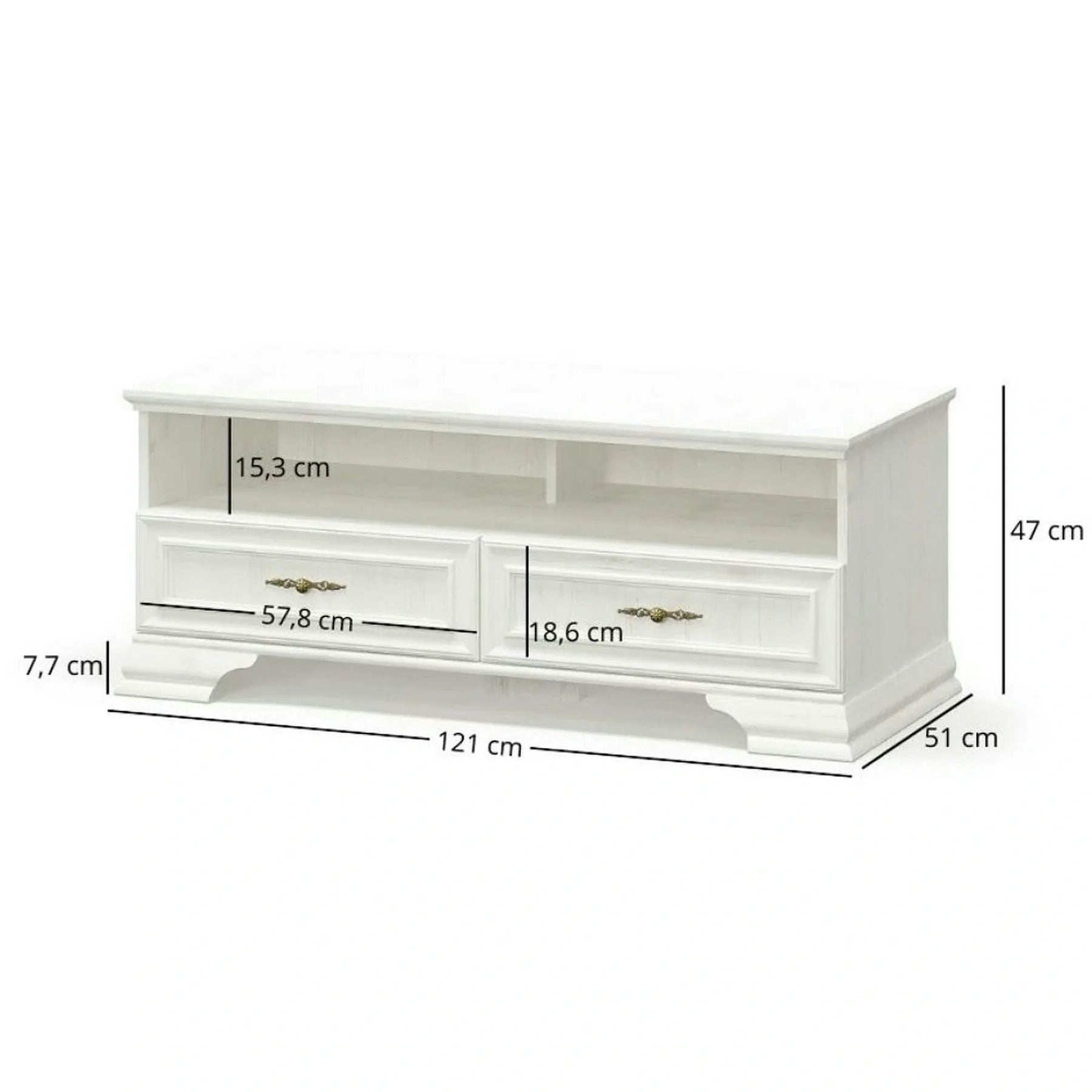 Mobilier living clasic IRYS, pin alb anderson, PAL laminat, 7 piese