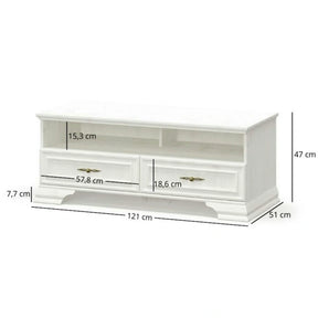 Mobilier living clasic IRYS, pin alb anderson, PAL laminat, 7 piese