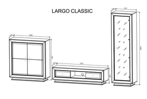 Mobilier living LARGO CLASSIC, casmir, PAL, 318x38x204 cm