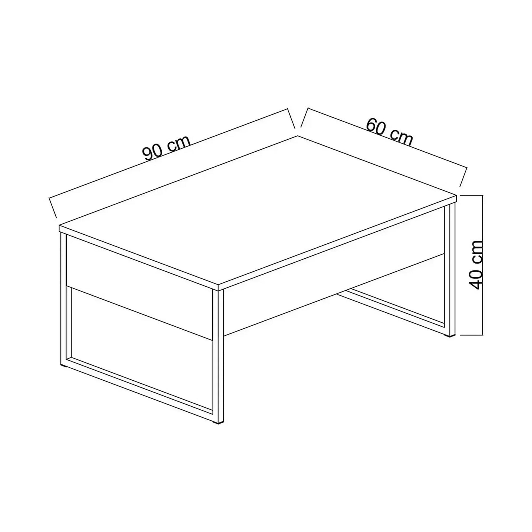 Mobilier living LUXE, PAL melaminat/metal, nuc/negru