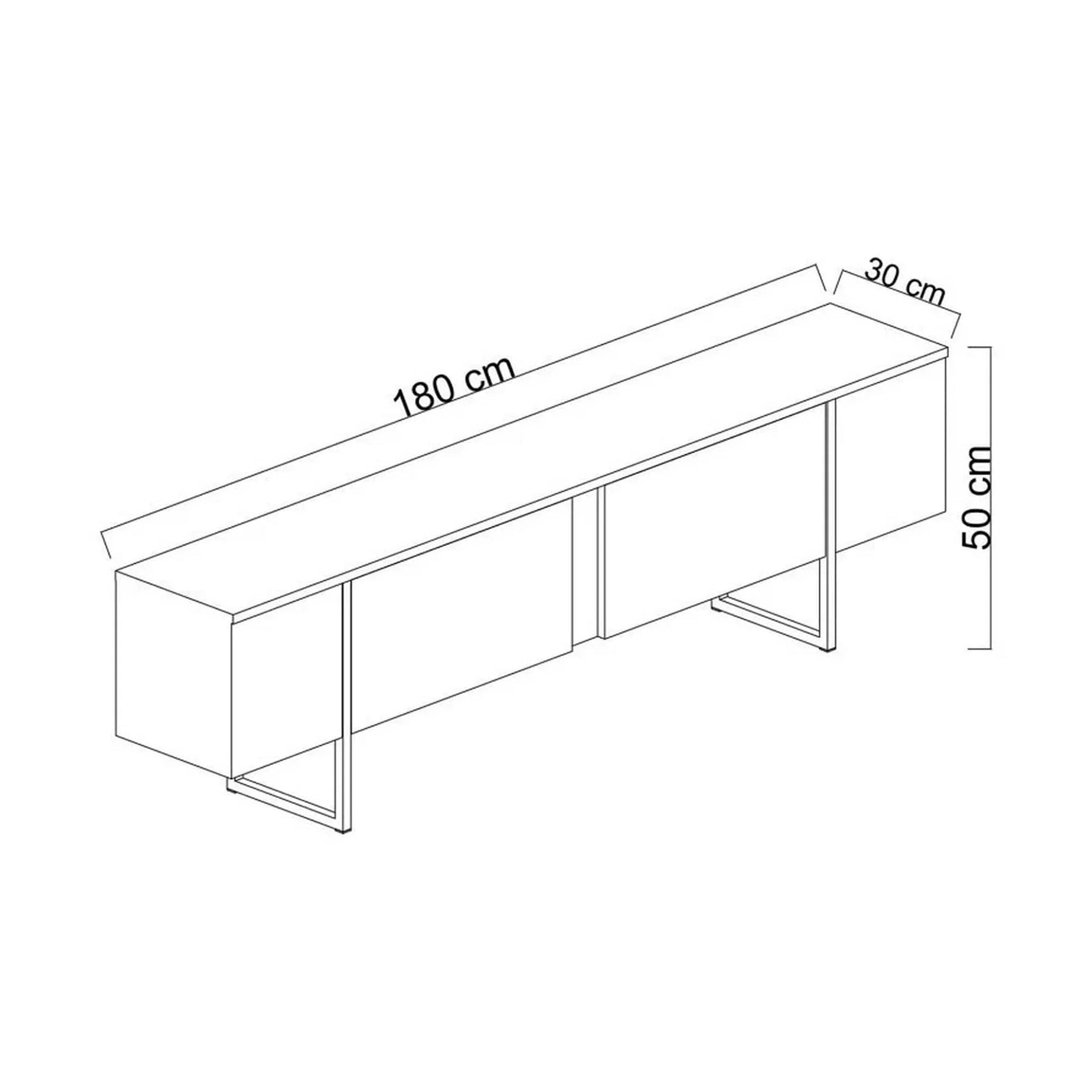 Mobilier living LUXE, PAL melaminat/metal, nuc/negru