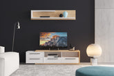 Mobilier living MEDINA, pin alb/stejar, PAL, 180x44x160 cm