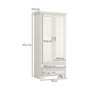 Mobilier sufragerie clasic TIFFANY II-3, grej, PAL laminat, 5 piese