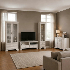 Mobilier sufragerie clasic TIFFANY II-5, grej, PAL laminat, 4 piese