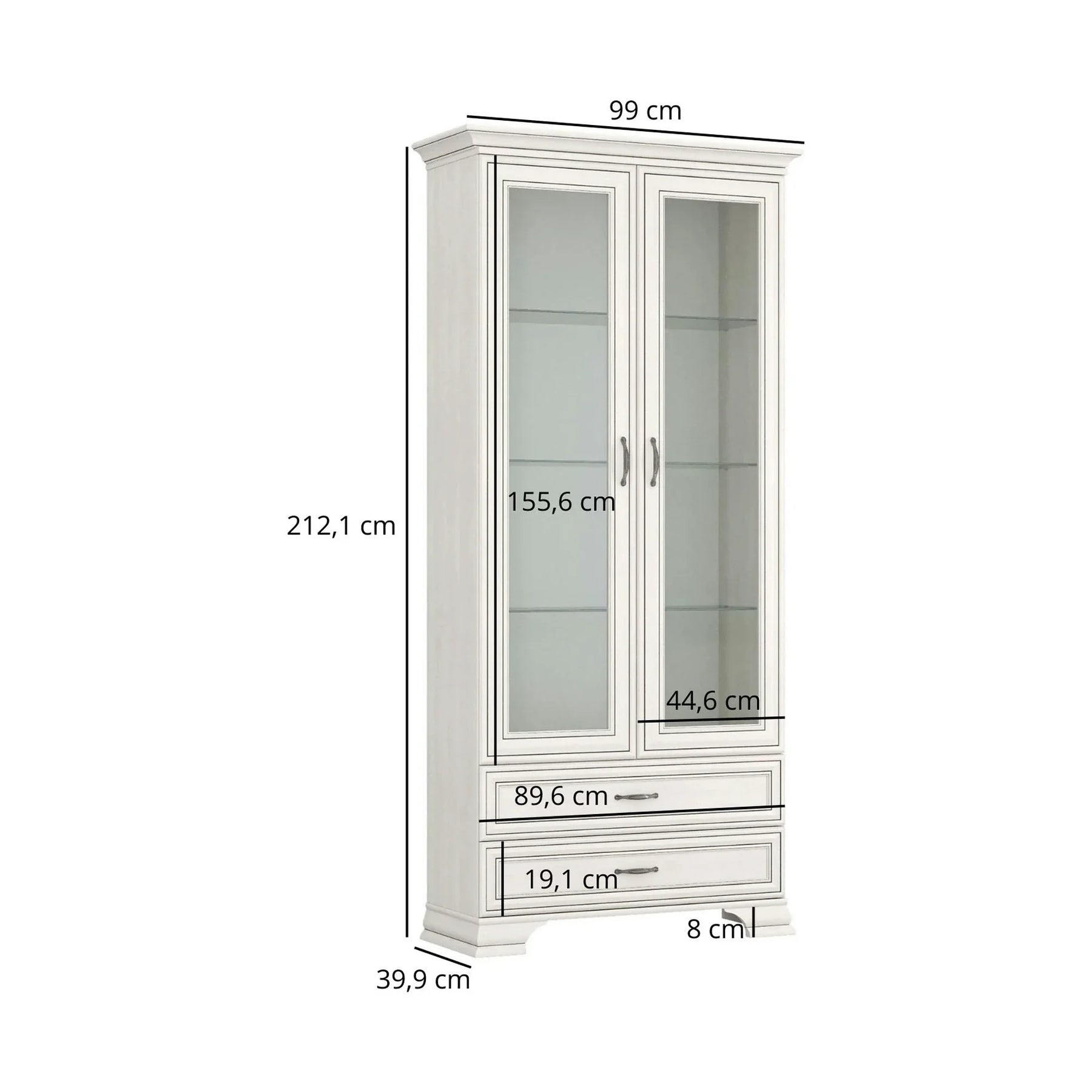 Mobilier sufragerie clasic TIFFANY II-5, PAL laminat/MDF/metal, grej