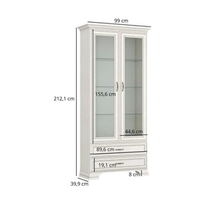 Mobilier sufragerie clasic TIFFANY II-5, PAL laminat/MDF/metal, grej