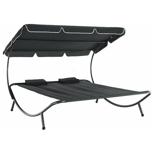 Pat de gradina, gri, pentru doua persoane, MULTINA