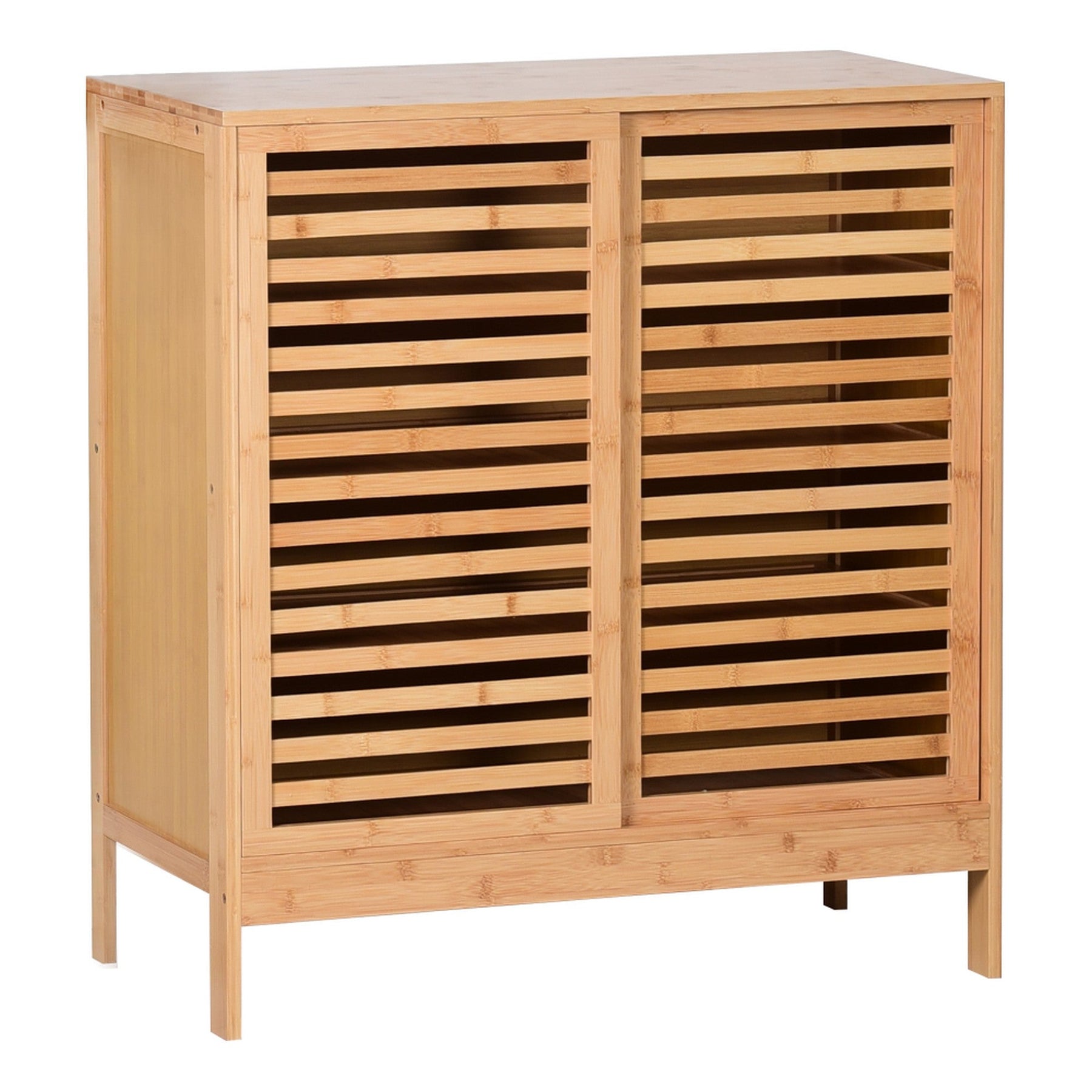 Pantofar NALDO, stejar, bambus, 80x40x88 cm