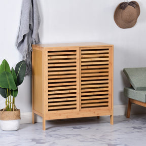 Pantofar NALDO, stejar, bambus, 80x40x88 cm