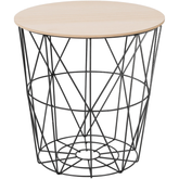 Măsuţă auxiliară, natural/negru, NANCER TYP 3