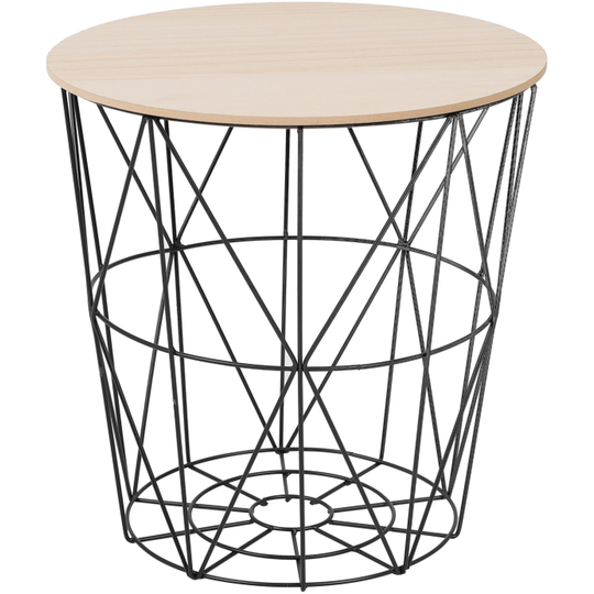 Măsuţă auxiliară, natural/negru, NANCER TYP 3