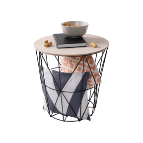 Măsuţă auxiliară, natural/negru, NANCER TYP 3