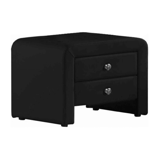 Noptieră, piele eco, negru, WILSON