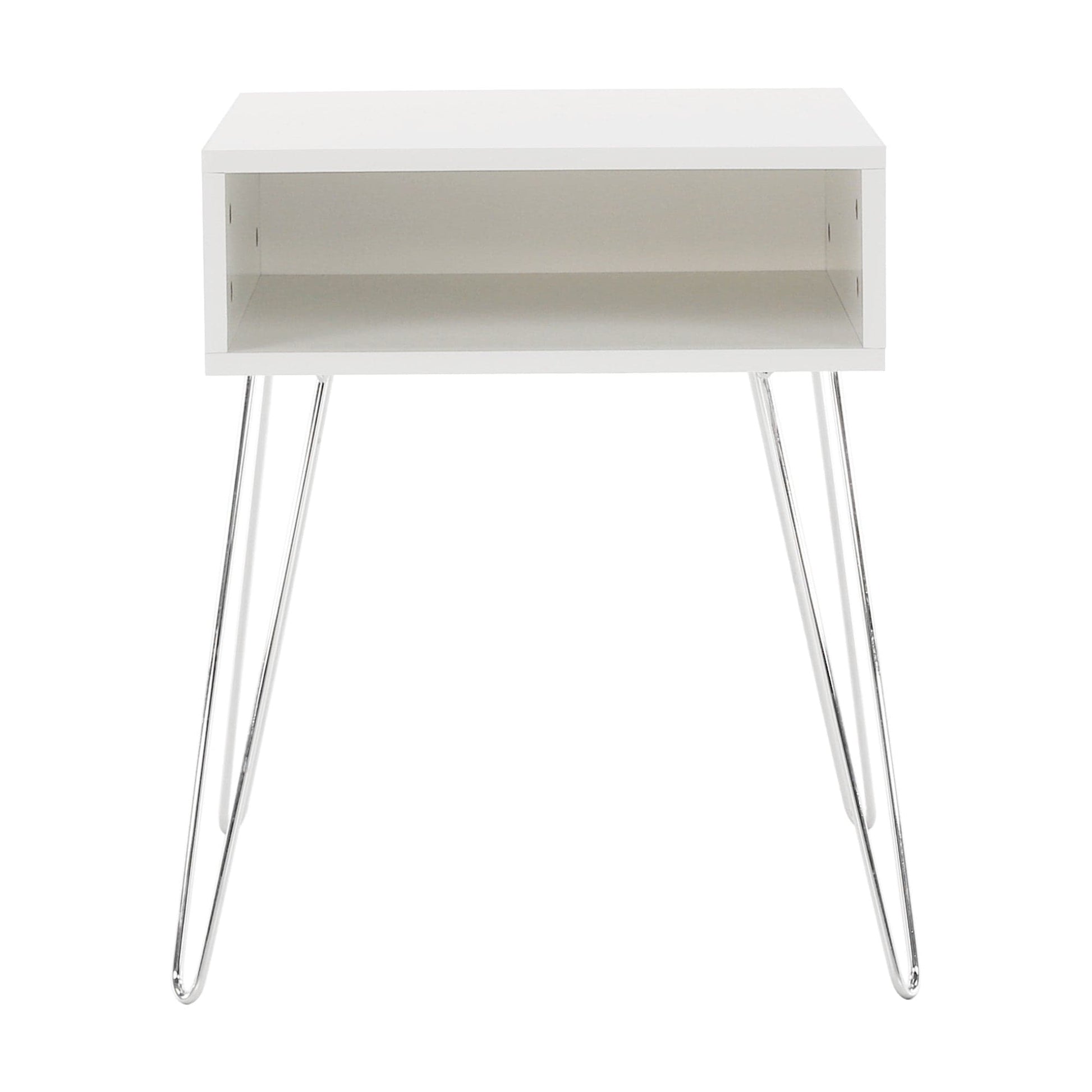 Noptiera LAMEJ, alb, metal, 45x34x58 cm