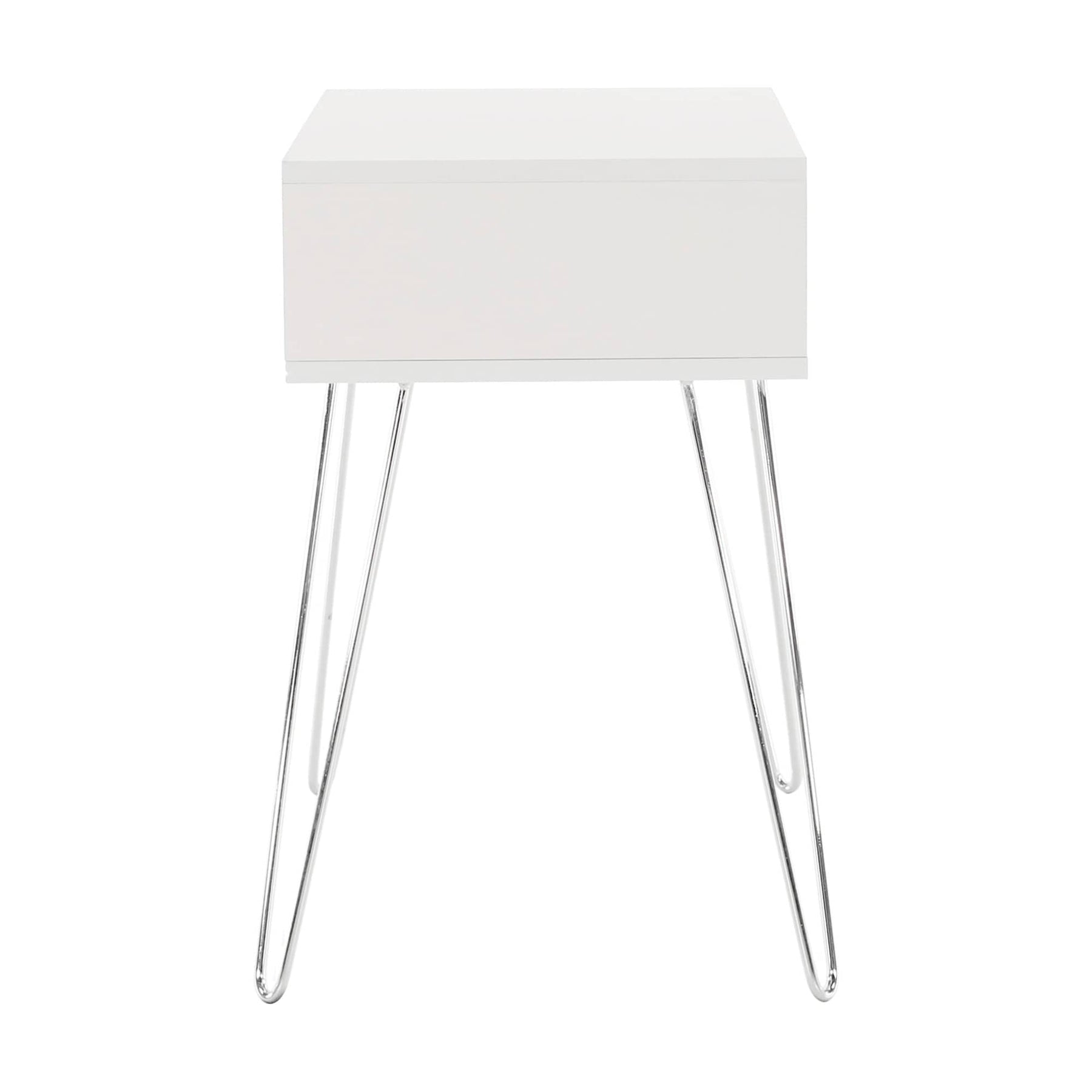 Noptiera LAMEJ, alb, metal, 45x34x58 cm