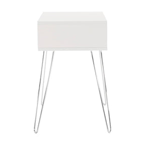 Noptiera LAMEJ, alb, metal, 45x34x58 cm