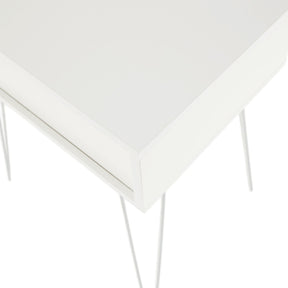 Noptiera LAMEJ, alb, metal, 45x34x58 cm