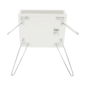 Noptiera LAMEJ, alb, metal, 45x34x58 cm