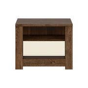 Noptiera BERGEN OCN-28950, stejar inchis/crem