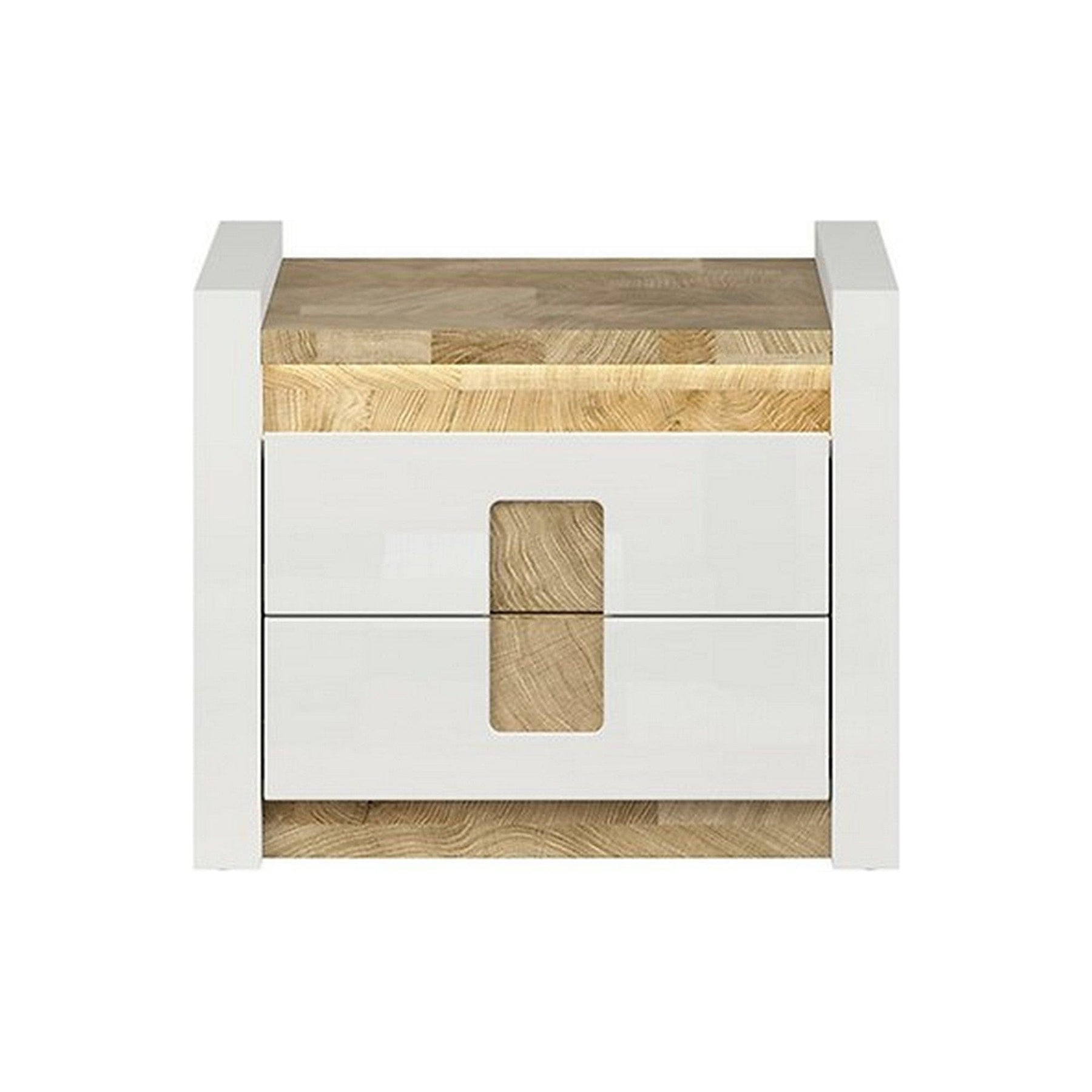 Noptiera BERGEN OCN-28951, alb/stejar sonoma