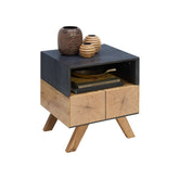 Noptiera BERGEN OCN-28970, stejar/gri inchis