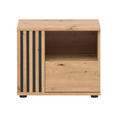 Noptiera BERGEN OCN-28975, stejar artisan/negru mat