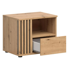 Noptiera BERGEN OCN-28975, stejar artisan/negru mat